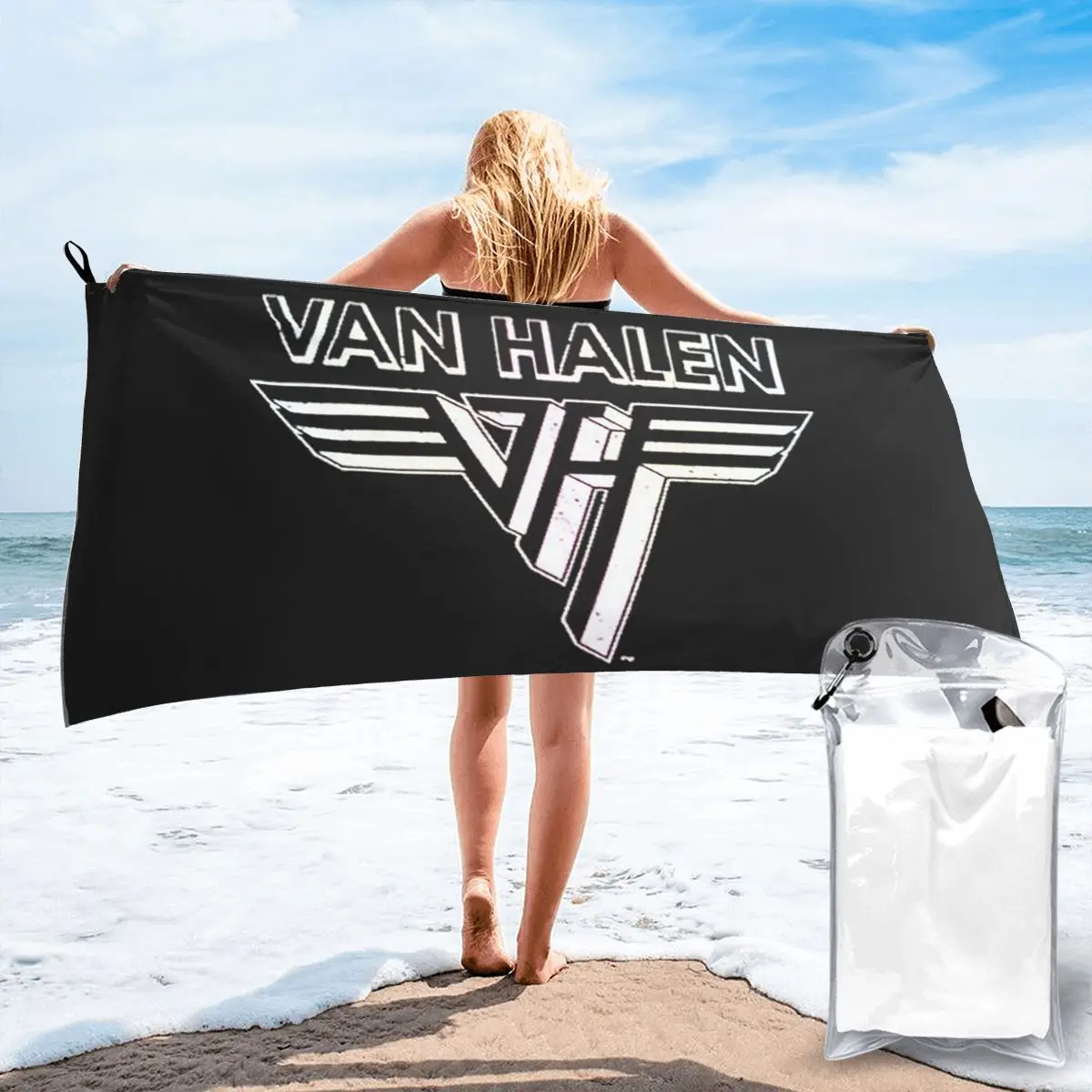 

Van Halen 5150 Logo Beach Towel Soft Microfiber Quick Dry Absorbent Quick Towels For Pool