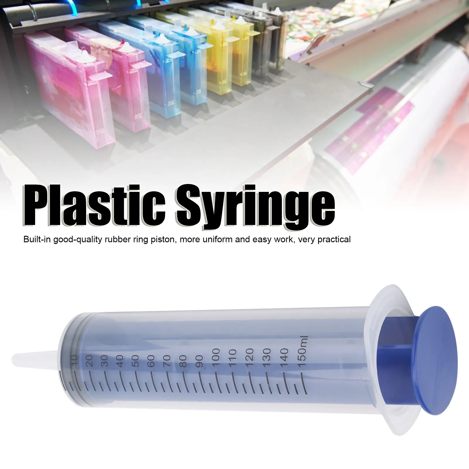 150ml Large Bore Plastic Syringe Tube Disposable Non Medical Dispensing Injector Industrial Grade Wear Resistant Glue Grease