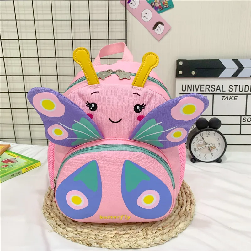 Fashionable Girls Princess Kindergarten Backpack Cute Butterfly Children School Backpack Cartoon Lightweight Kids Shoulder Bag