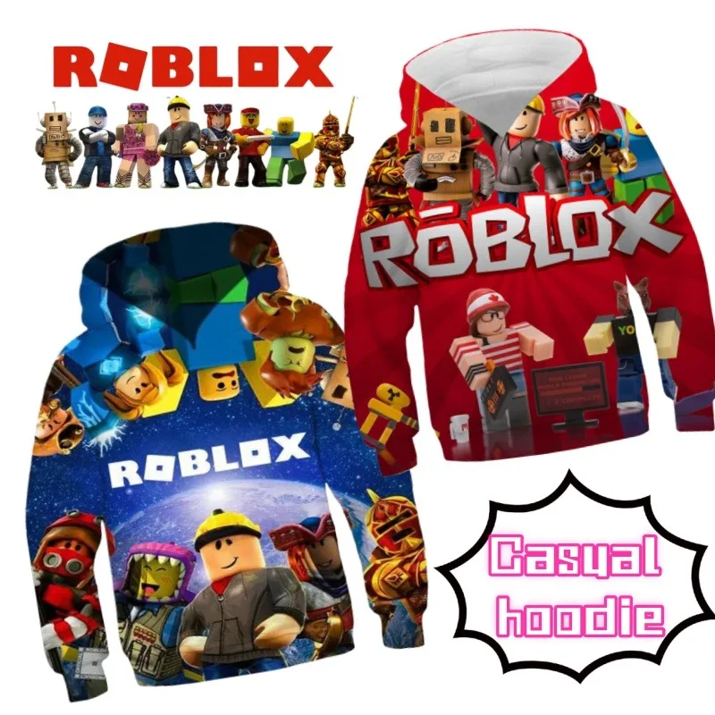 

Новый Roblox творческая личность высокая цветовая спортивная толстовка с капюшоном анимация мультфильм студент удобная повседневная свободная