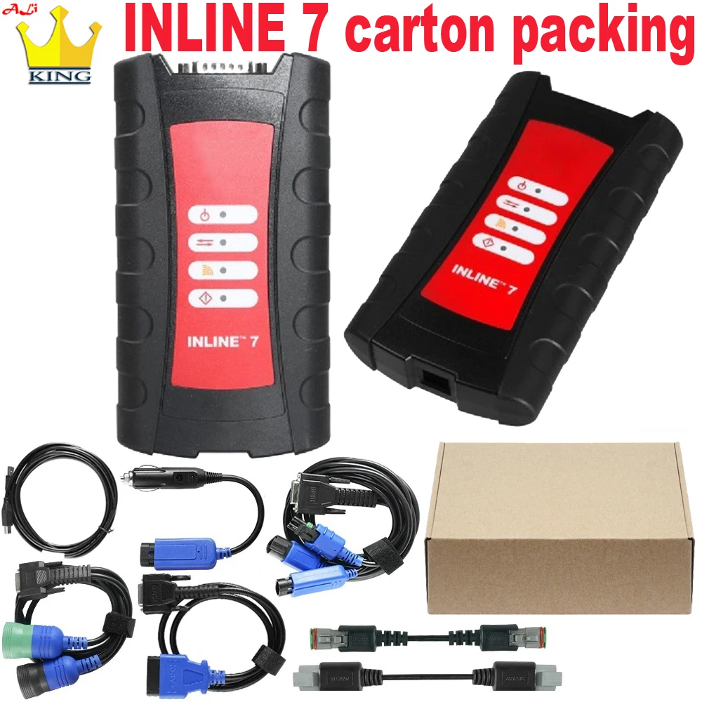 For commins INLINE 7 Data Link Adapter Heavy duty insite v8.7 INLINE 6 OBD 2 Scanner j1939 j1708 cable engine Diagnostic Tool