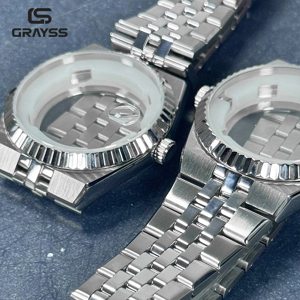 Caja de reloj mecánico automático Land de 40mm para miyota8215 ST1612, cristal de zafiro, parte trasera de cristal resistente al agua de 15atm