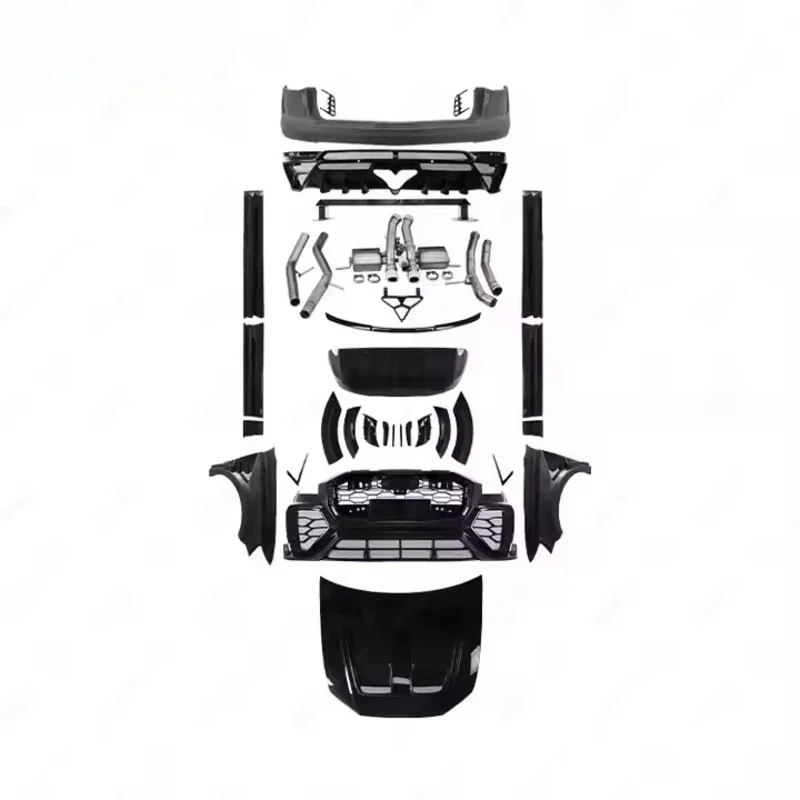 Applicable to RSQ8's car bumper semi-carbon fiber upgraded to M-type full body kit