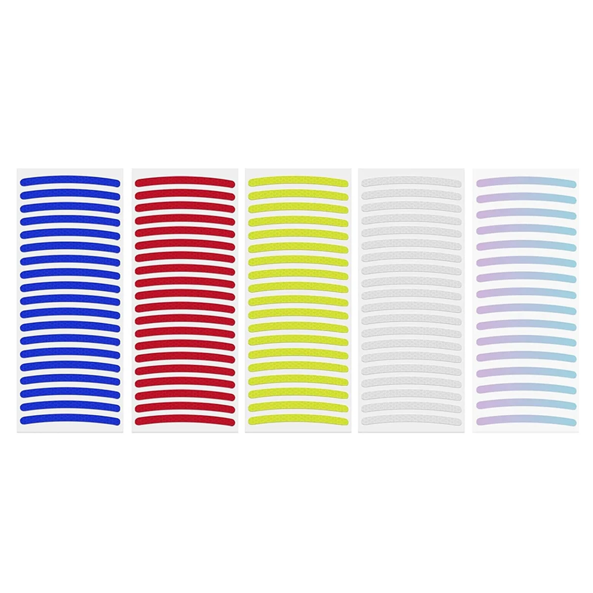 ONGE 100 Pcs Reflective Car Wheel Rim Stickers, Night Safety Warning Stripe, Decals Tape for Car, Motocycle
