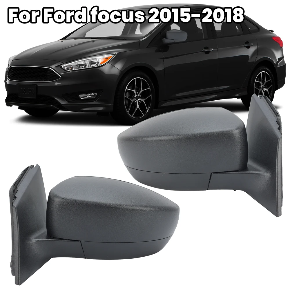 

Зеркало заднего вида в сборе для Ford Focus 2015 2016-2018, американская версия, текстурированное черное зеркало с 12 отверстиями, боковое дверное зеркало, автомобильные аксессуары