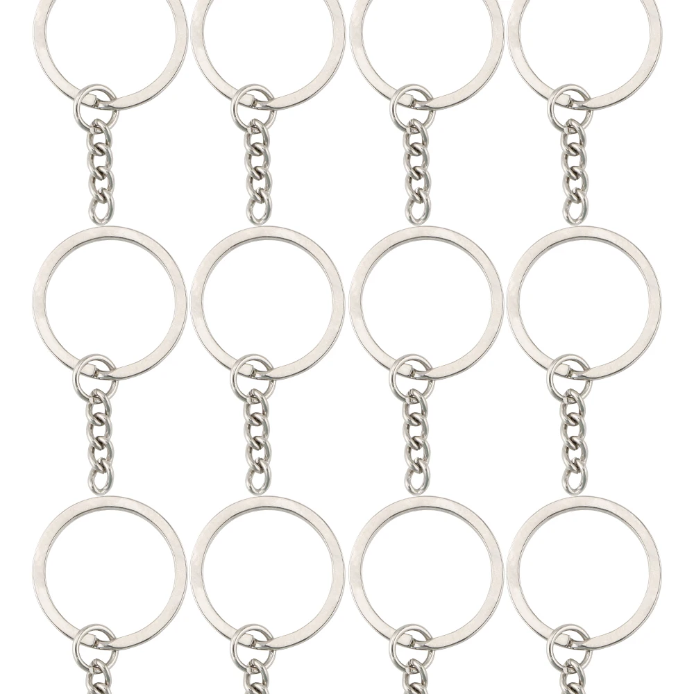 20 قطعة مفتاح سلسلة مفاتيح 25 مللي متر سلك مسطح مستدير حلقة مفتوحة حلقات المفاتيح المعدنية DIY بها بنفسك لعبة مجوهرات قلادة صنع #4