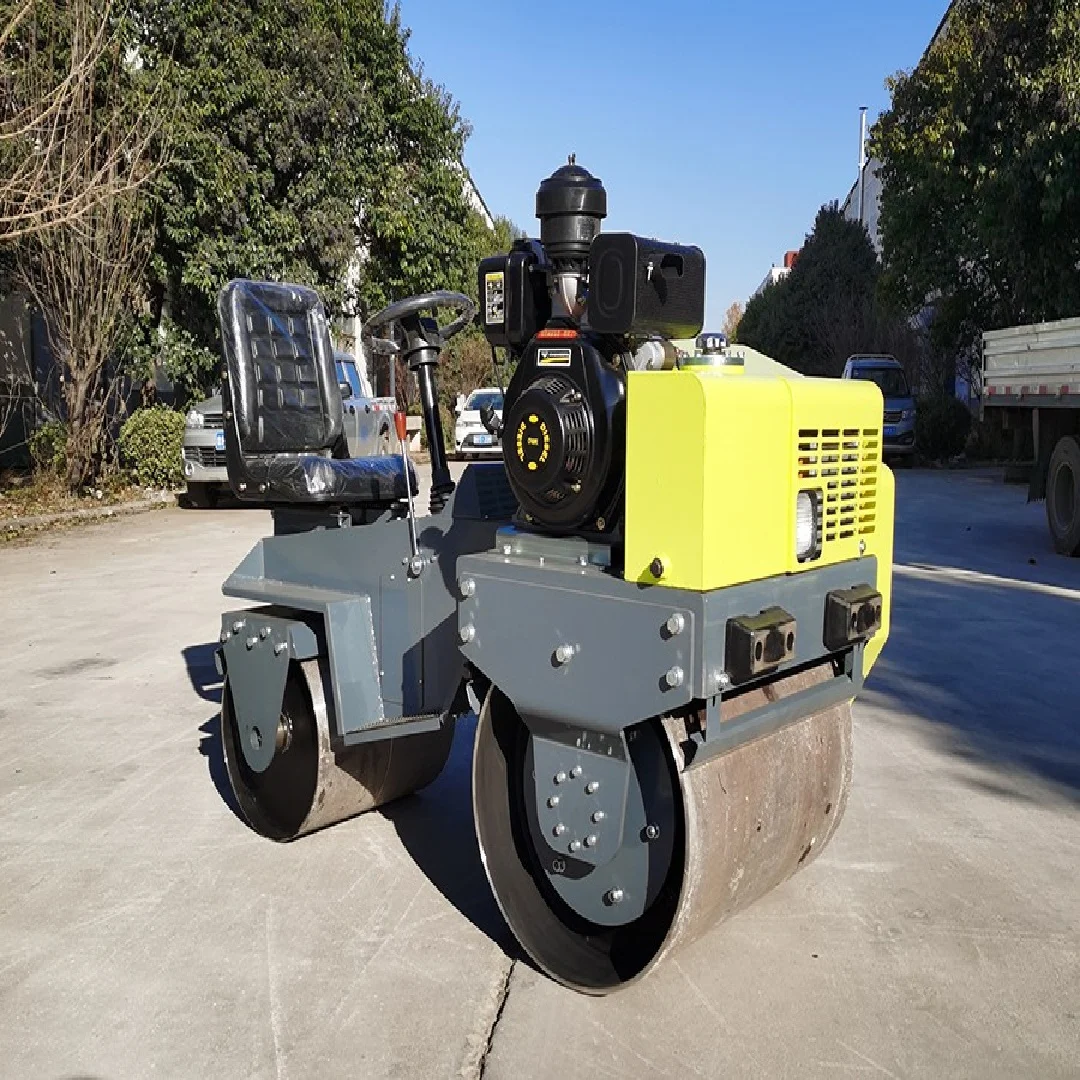 Double Drum Vibratory Road Roller Mini Asphalt Compactor Small Double Steel Wheel Road Roller for Municipal Pavement Compaction