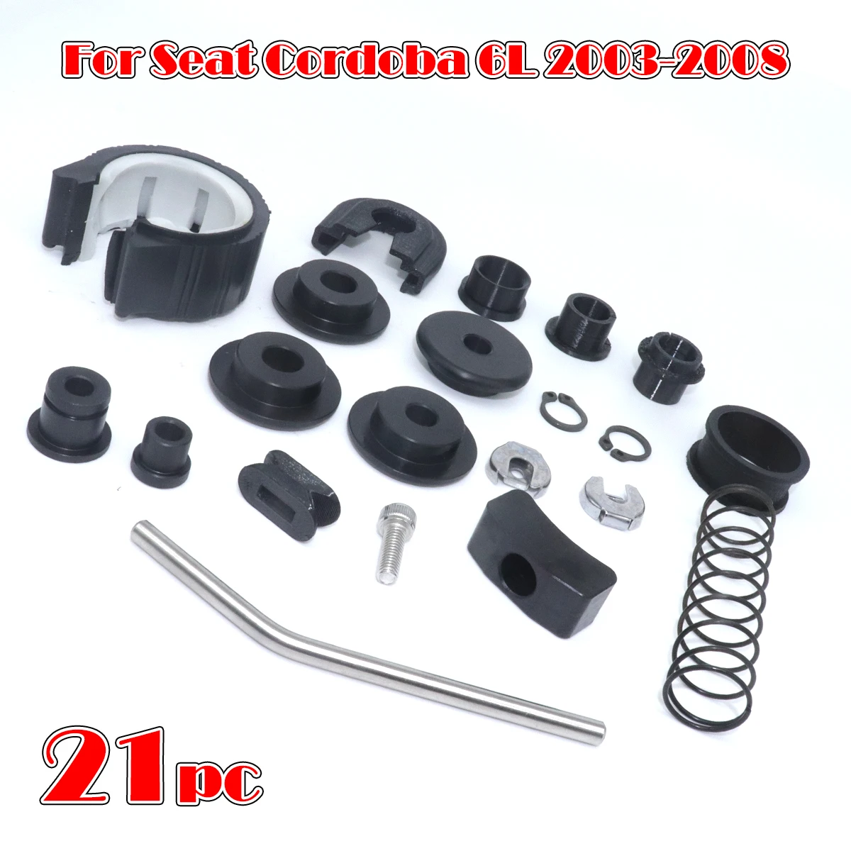 21Pcs Transmission Repair Set Upgrade Bushing For Seat Cordoba 6L 03-2008 MT Gearbox Enhance Shifter Lever Selector Overhaul Kit