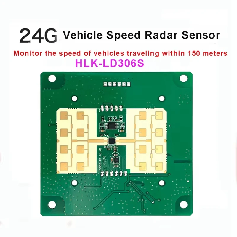 Novo módulo de velocidade 24g ld306s sensor de monitoramento de feedback de velocidade do veículo tráfego comunicação serial rs485