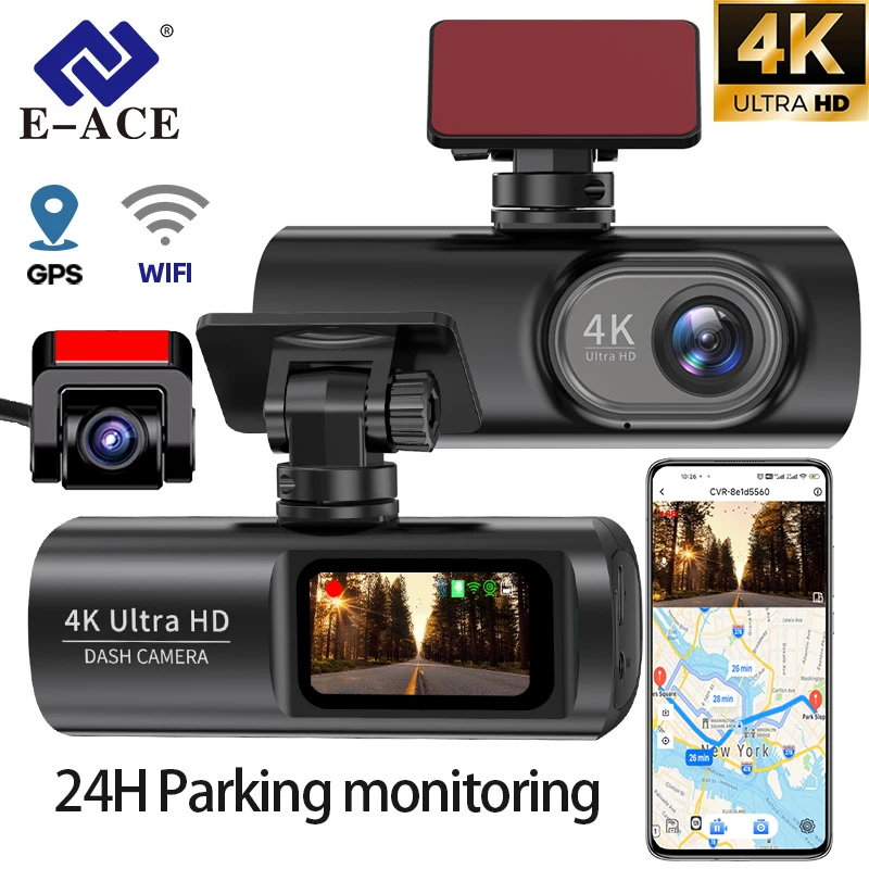 ACCEO B57P Dashcam Auto 4K Auto Dvr WIFi Video Recorder Unterstützung 1080P Hinten Kamera Nachtsicht
