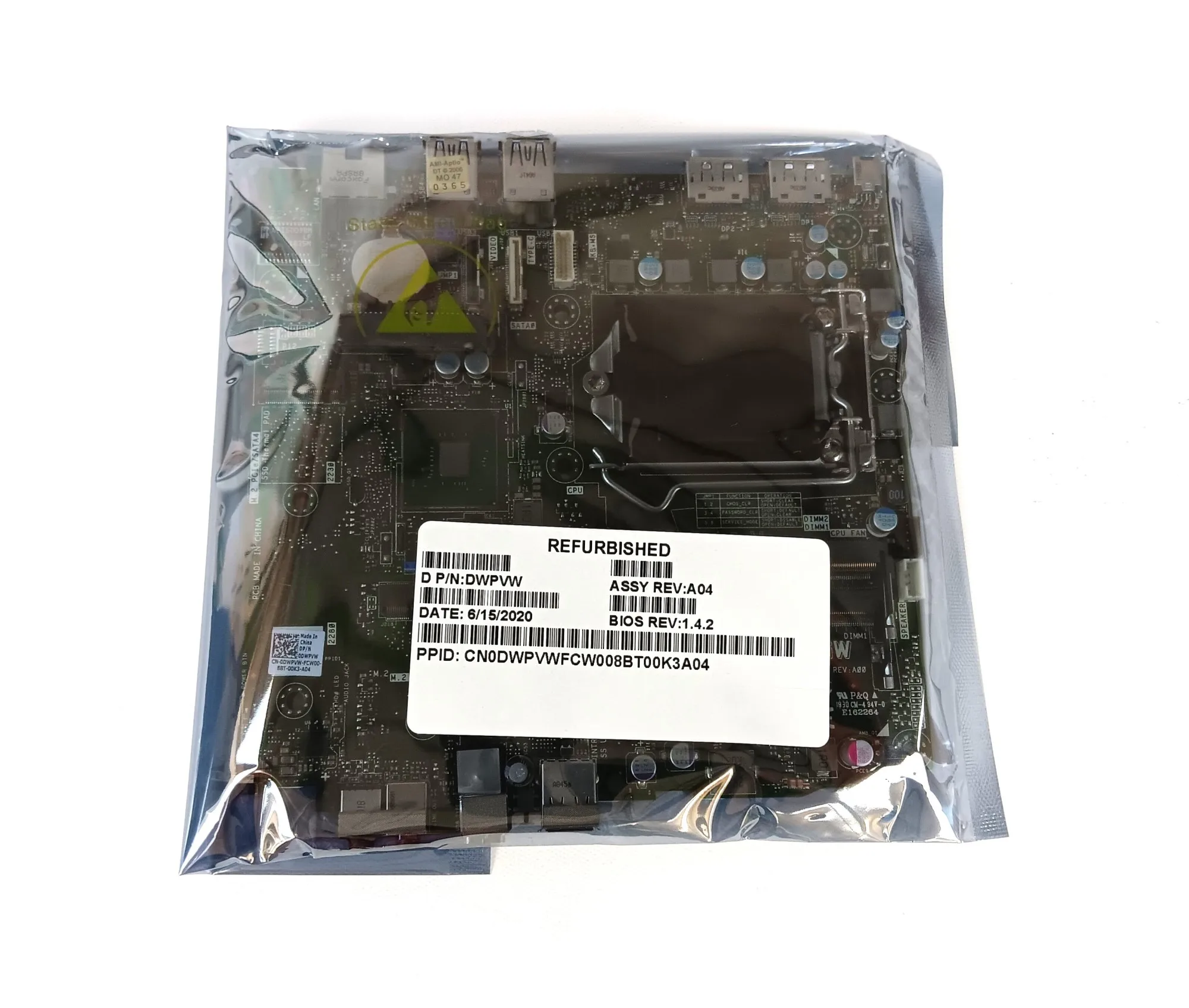 لوحة أم لسطح المكتب Dell DWPVW مع مجموعة شرائح Intel FCLGA1151 المقبس Q370 لـ Optiplex 7060 Micro - 2 فتحت DDR4 SO-DIMM