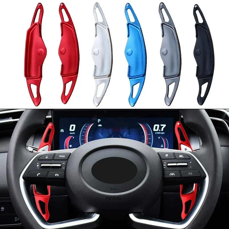 Car Steering Wheel Shift Paddle Aluminum Alloy Shifter Extension For Hyundai Sonata 2020-2023 Elantra Tucson Genesis G70