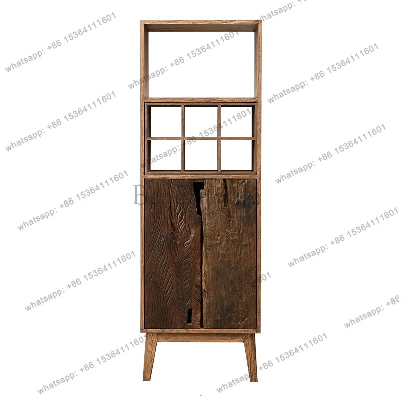 

Wabi-sabi style storage rack, solid wood sideboard, storage homestay, old wooden storage cabinet, Bogu shelf