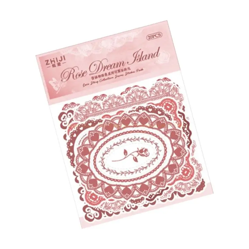 20 Sheets Landscape Sticker Retro Decorative Sticker Stationery Sticker Scrapbook Sticker for Greeting Card Journal