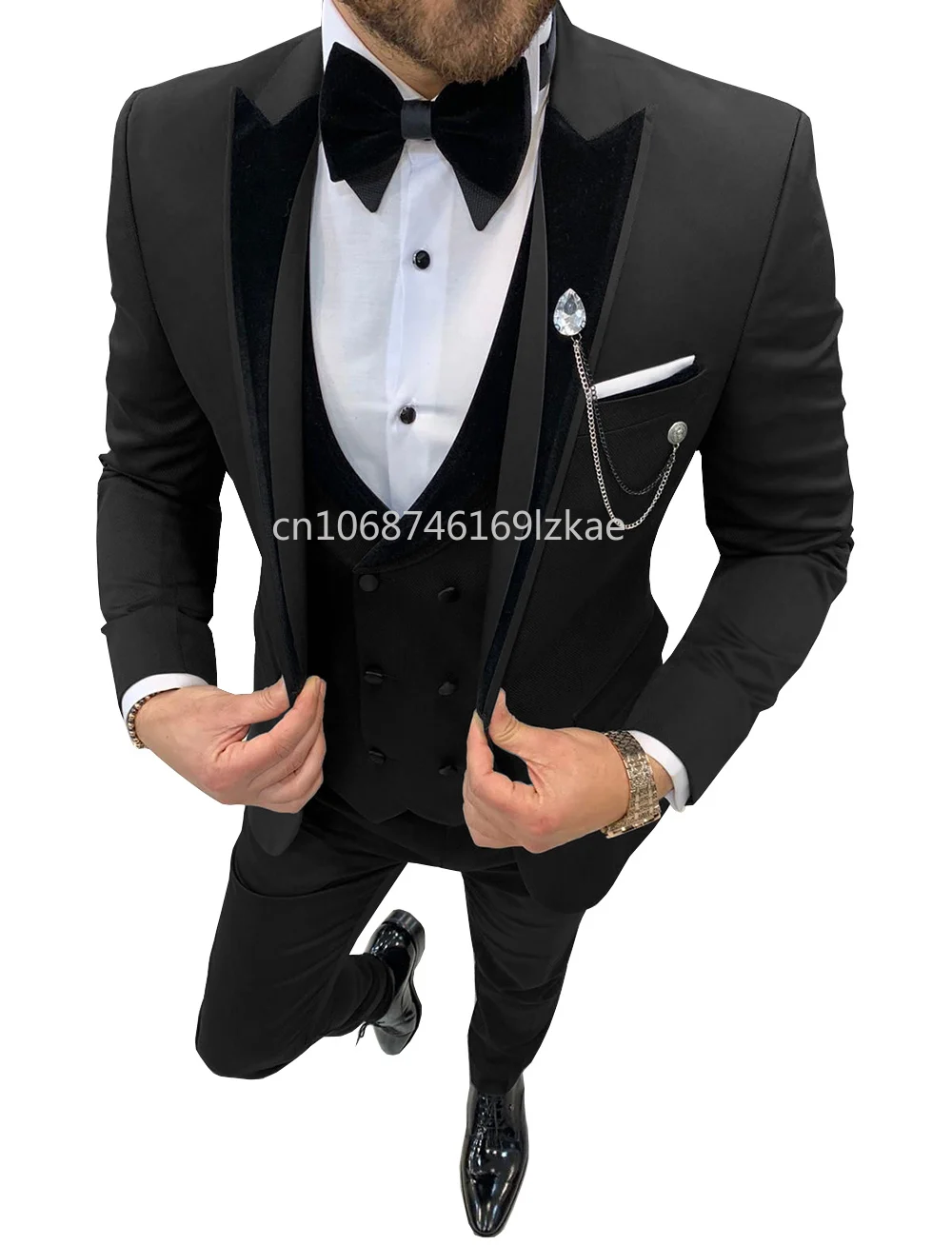 Mens Suits  Three Pieces Men Dress Suits Casual Commuter Office Business Suits for Wedding(Blazer+Vest+Pants)  Disfraz De Hombre