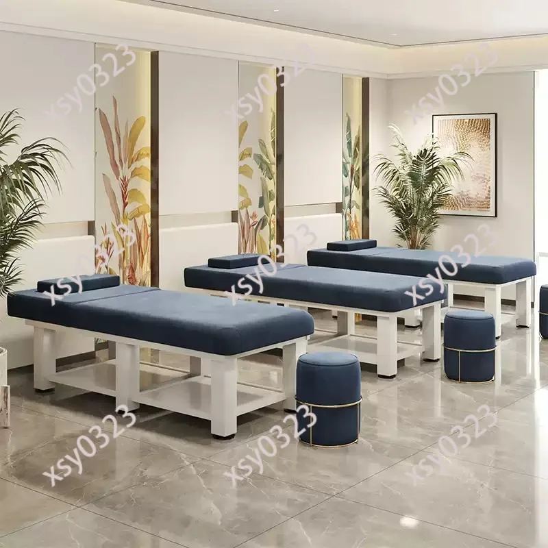 Solid Wood Massage Table, Heavy Duty Stationary Bed for Spa, Beauty
