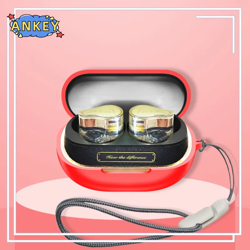 for SoundPEATS H3 Silicone Cases With Hook Protective Shockproof Wireless Earphone Cover Carrying a lanyard