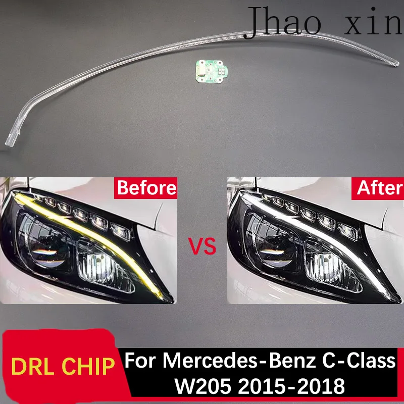 Vorschaltgerät für Mercedes-Benz C-Klasse W205 Weißlicht 2015-2018 Auto Tagfahrlicht DRL CHIP Lampenröhre Angel Eye Modul Leiterplatte