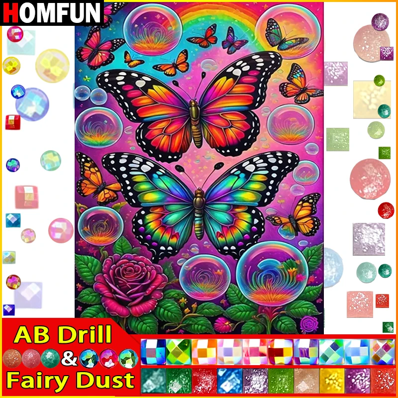 HOMFUN Fairy Dust AB 5D DIY Diamond Painting 