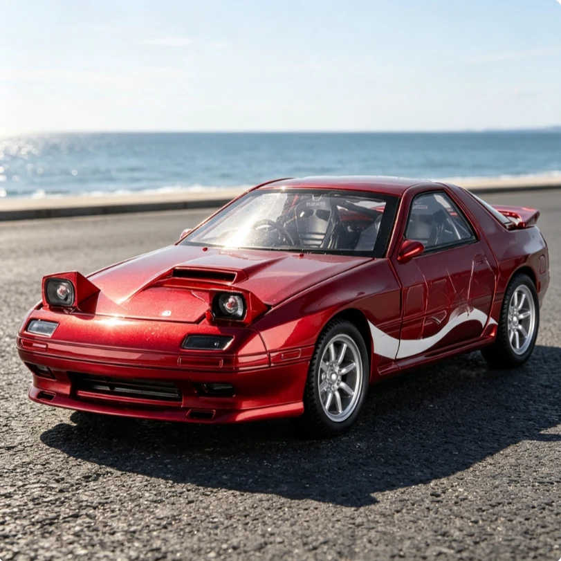 1:24RX7 Coke version simulation alloy car model toy ornament Alloy diacast cast car model rebound toy