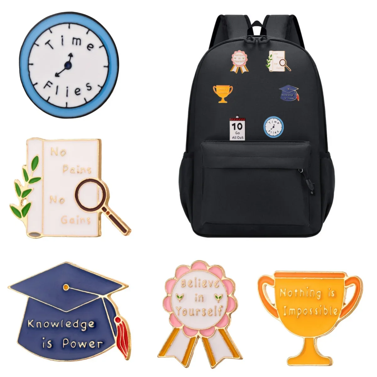 

Cartoon Academy Graduation Season Bachelor's Hat Badge Trophy Alloy Brooch Clothing Bag Pin Accessories Student Gifts