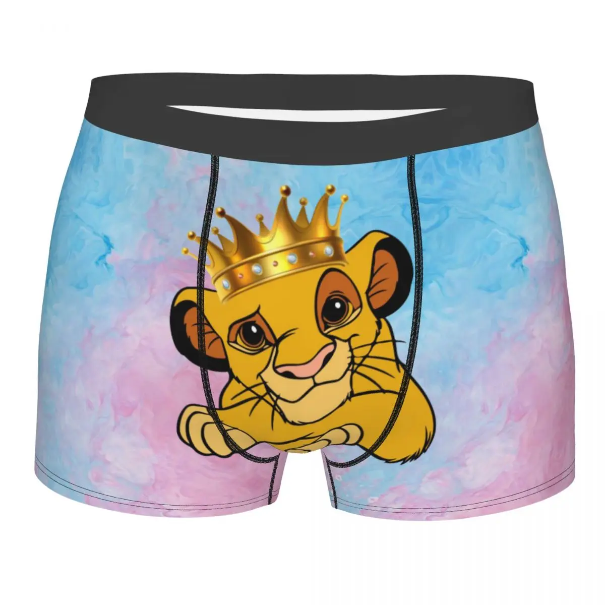 Calzoncillos Boxers personalizados del Rey León Simba Cub, calzoncillos de dibujos animados para hombre, ropa interior, calzoncillos geniales
