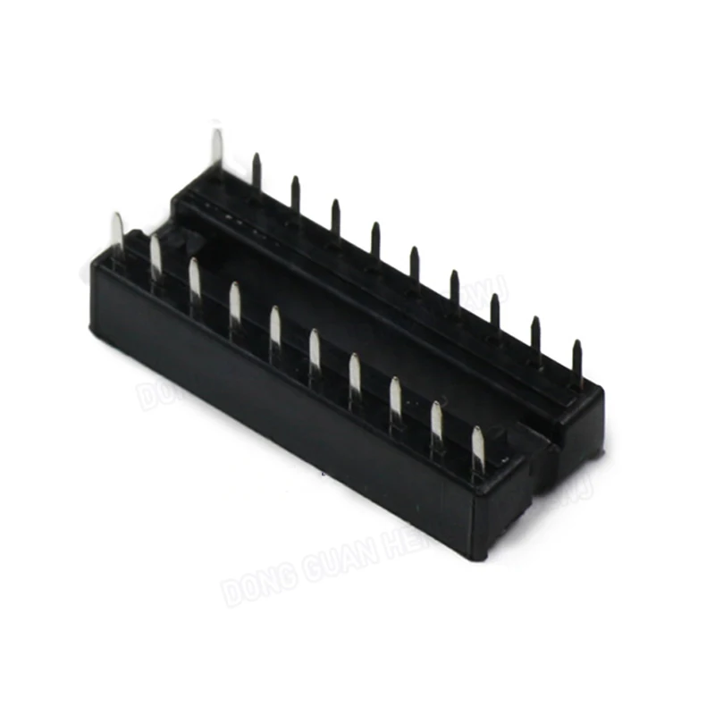 Bộ 5 20 Pin Lỗ Vuông IC Ổ Cắm Mạch Tích Hợp Cổng Kết Nối PCB Bảng Mạch Dòng Trong Ic Ổ Cắm Nhúng chip Điện Tử Adapter