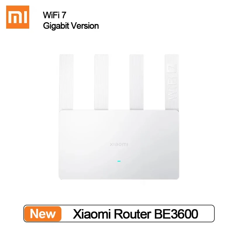 New Xiaomi Router BE3600 Gigabit Version WiFi 7 IPTV Repeater VPN MLO Dual-Band Mesh Smart Linkage 4K QAM 4-core Qualcomm