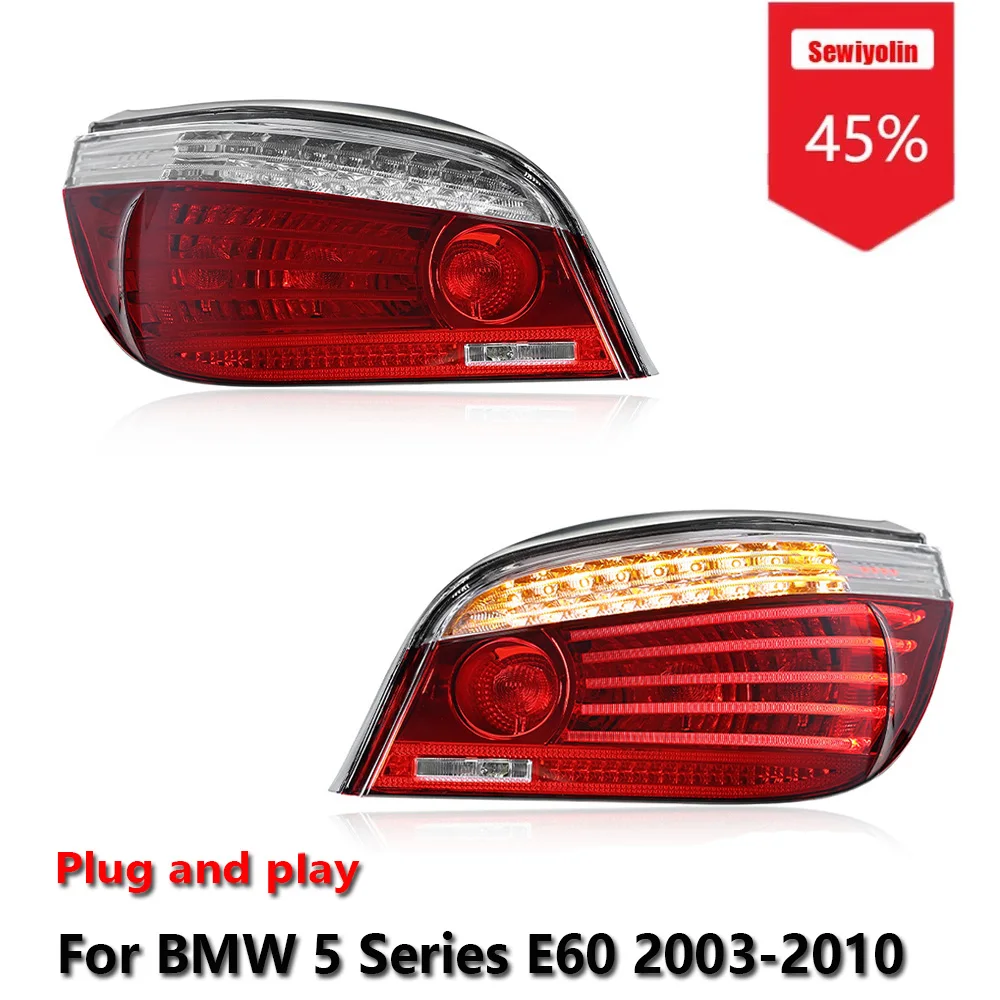 

Sewiyolin автомобильные светодиодные задние фонари аксессуары для BMW 5 серии E60 2003-2010 DRL тормозной указатель поворота Plug and Play