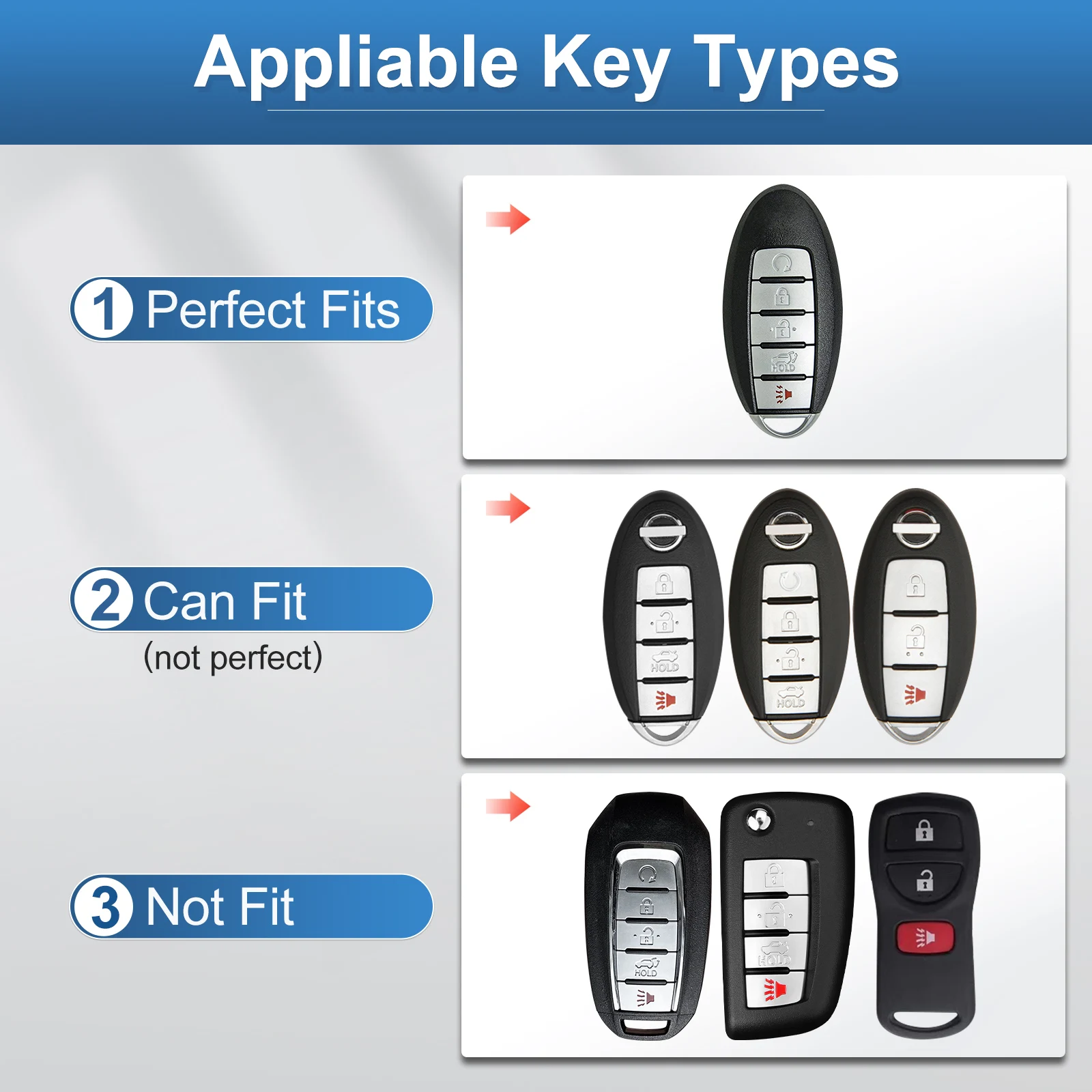 غطاء مفاتيح من الجلد الطبيعي مع سلسلة مفاتيح ، واقي مفاتيح كريستال ، متوافق مع نيسان ألتيما ، ماكسيما ، روغ ، أرمادا