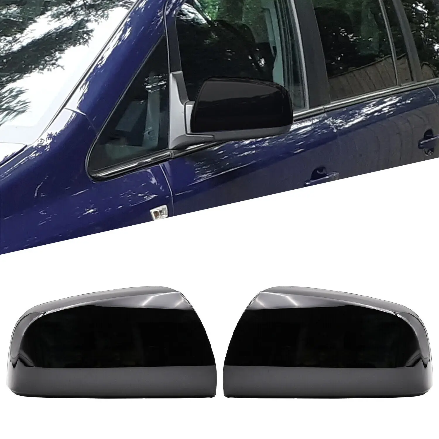 Pair Replacement Rearview Side Mirror Covers Cap For Vauxhall Zafira B MK2 2008-2014 Side Door Mirror Cover Trims Glossy Black