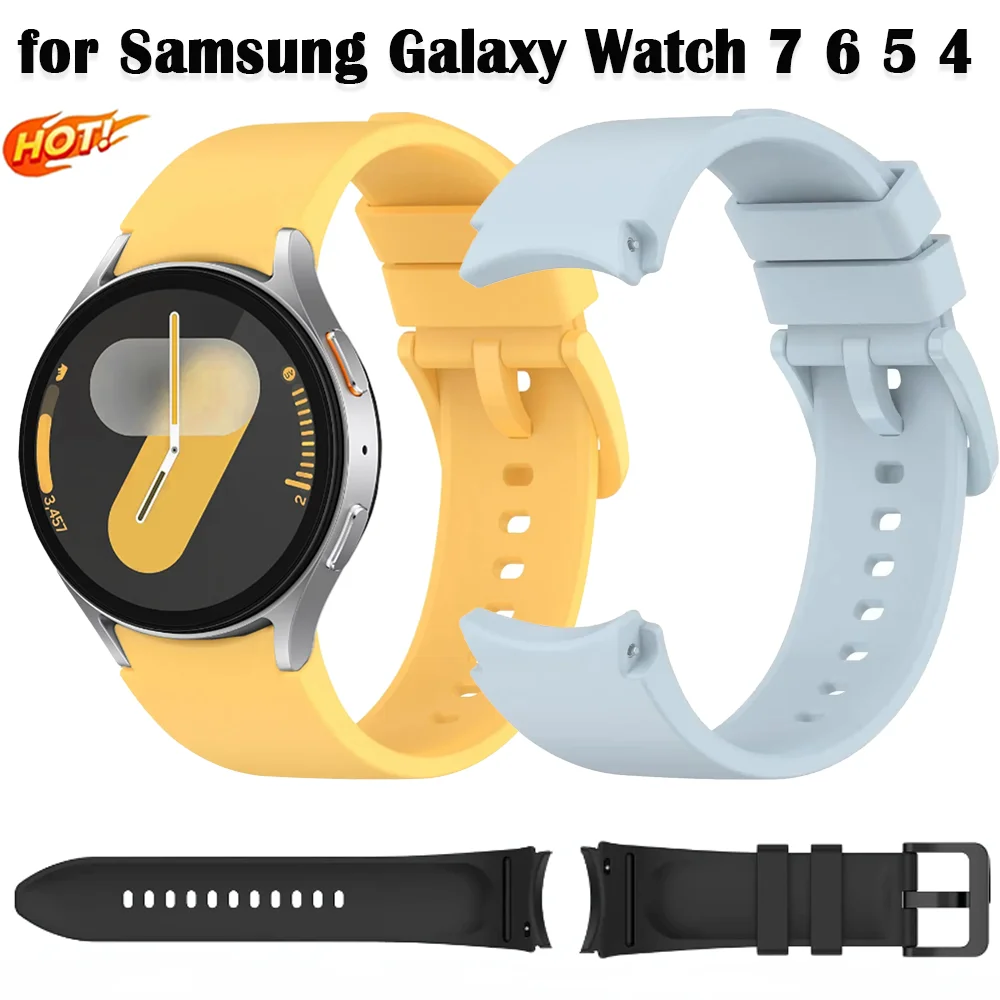 Nahtloses Original-Silikonarmband für Samsung Galaxy Watch FE 7 6 5 4 40mm 44mm 6 4 Classic 47mm 43mm 46mm 42mm Armband
