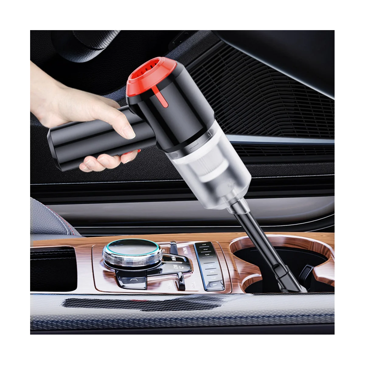 4 in 1 Wireless Car Vacuum Cleaner Charging Compressed Air Handheld High-Power Portable Car Vacuum Cleaner -A