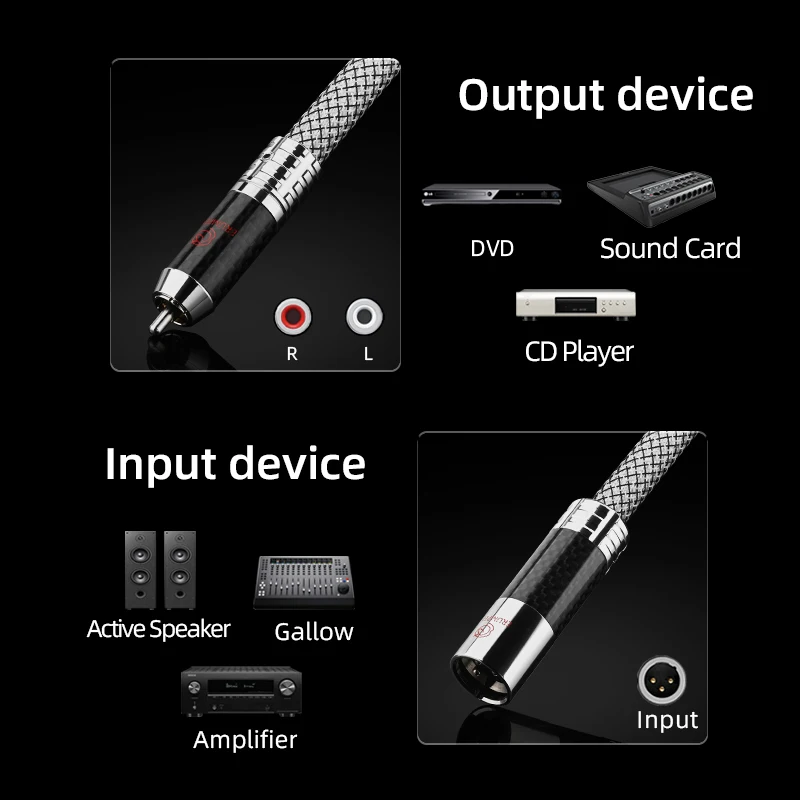 ERUMPENT زوج واحد HiFi مطلي بالفضة RCA إلى XLR الصوت لمكبر الصوت مشغل DVD المتكلم 2RCA إلى 2XLR كابل #5