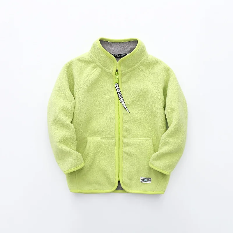 2027 Spring Autumn Baby and Girls Boys Plain Full Zip Fleece Jackets School Kids Track Coats Child Outfit Tops