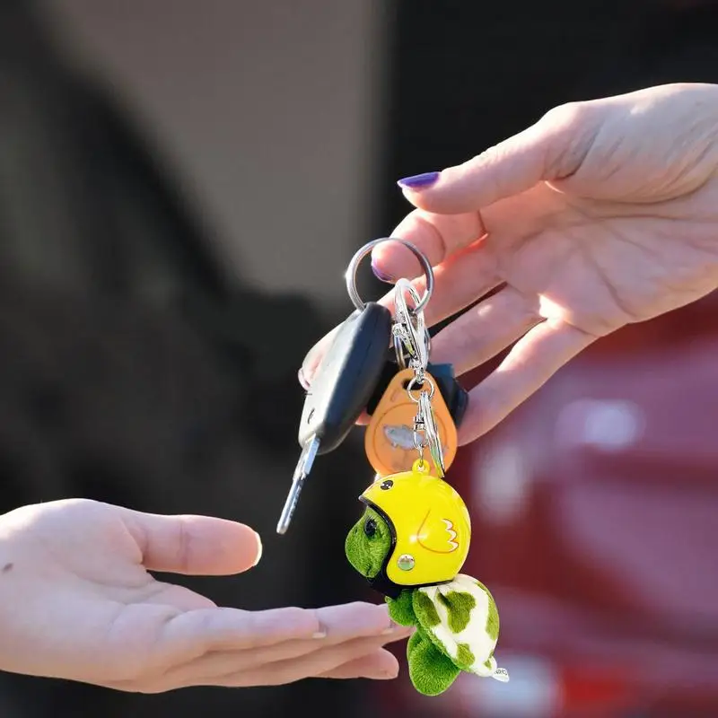 Cute Cartoon Little Turtle Soft Plush Doll Keychain Tortoise Bag Pendant Kids Toys Car Keyrings Men Women Animal Keychain