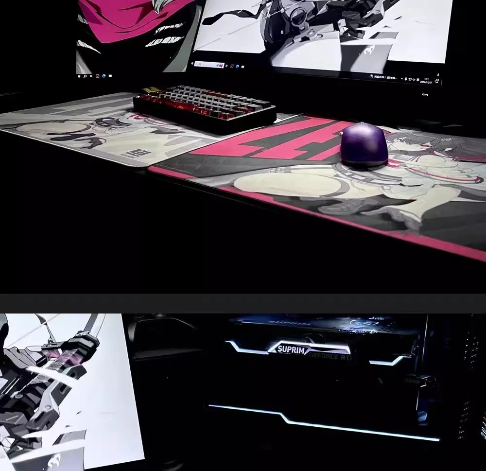 Zetsu Meow Ren FPS Control MousePad Fine Fabric Soft Smooth Skidproof For CSGO PUGB Valorant APEX Pc Accessories Gifts