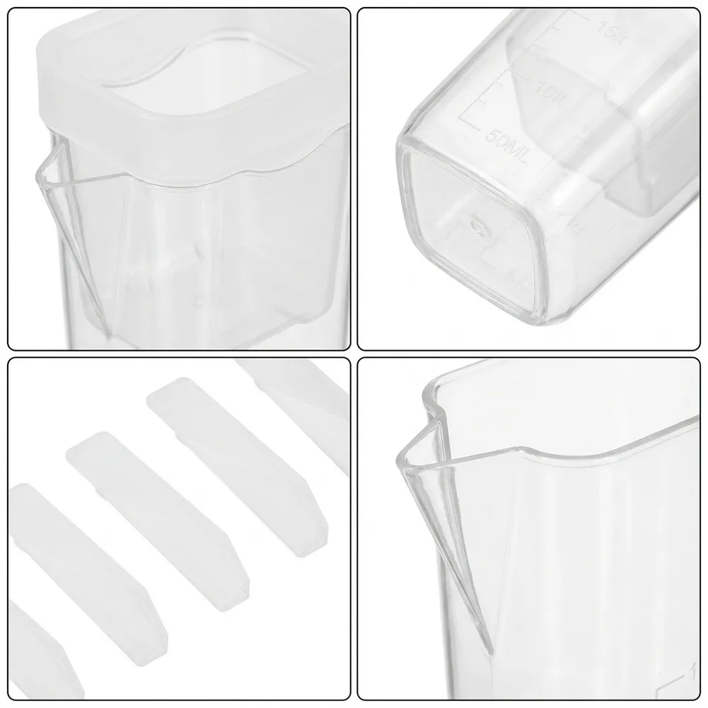 Square Self Watering Pots 12 Pack for Small Plants Featuring Clear Layered Design and Reservoir Based Irrigation