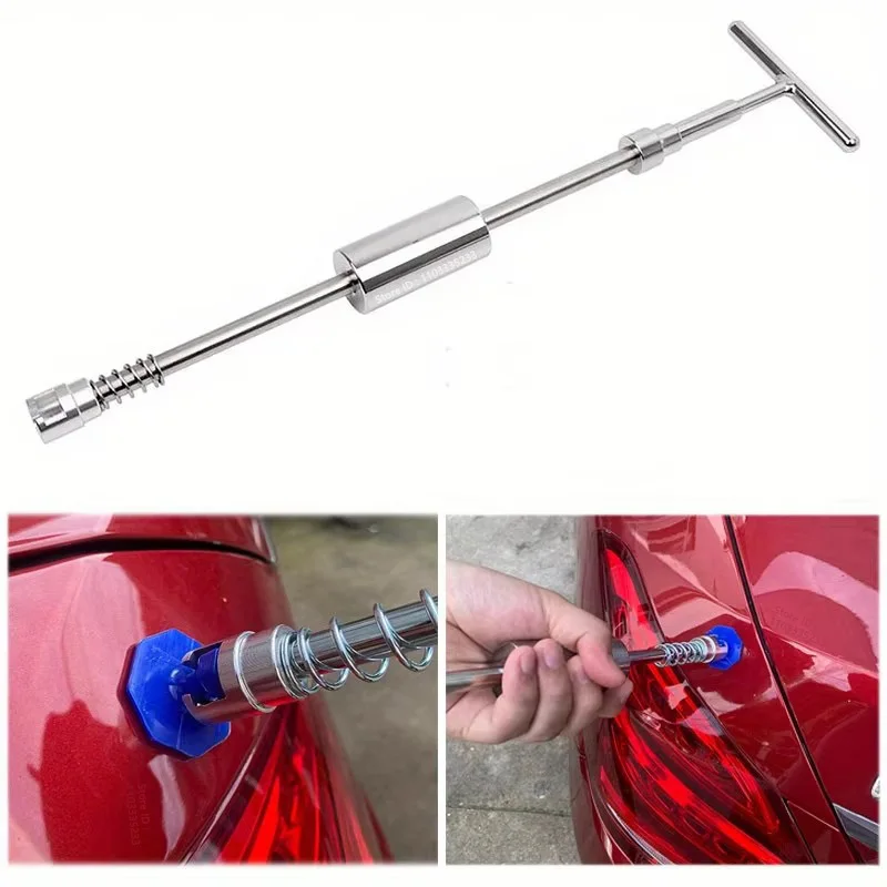 Car Dent Repair Kit, Zoposon Get Professional Results With Our Metal T-Handle Puller And Plastic Glue Tabs! (Without Glue Gun)