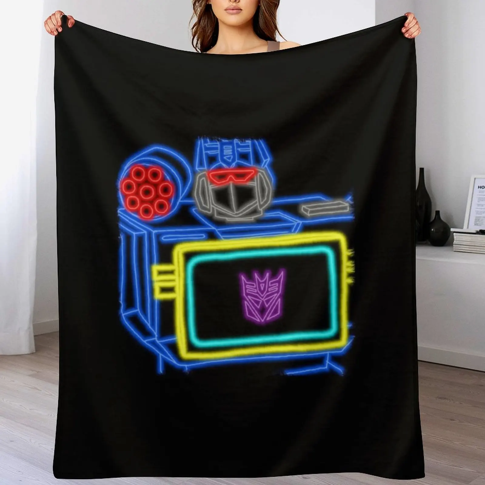 

sound wave neon Throw Blanket manga Luxury St Thins Blankets