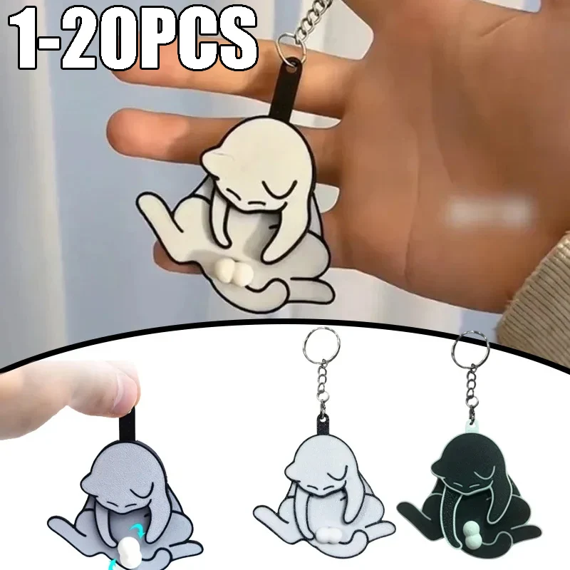 

Cute Spinning Kitten Egg Pull Toy Whimsical Backpack Clip Charm for Cat Lovers Unique Functional Pet Themed Accessory