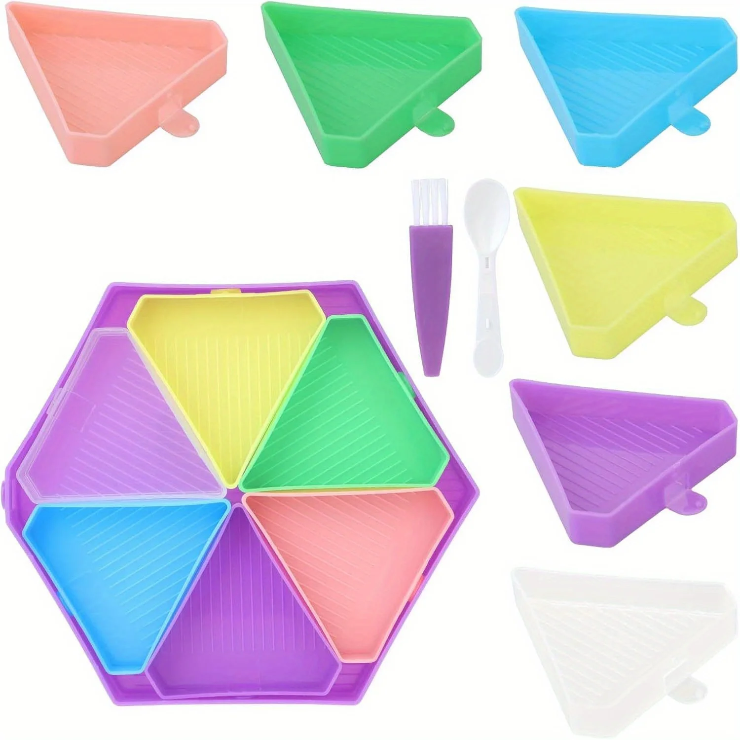9PCS New Diamond Painting Tray, Multi-functional Diamond Painting Plate, DIY Diamond Painting Accessories, Diamond Tray Tool Set view 2