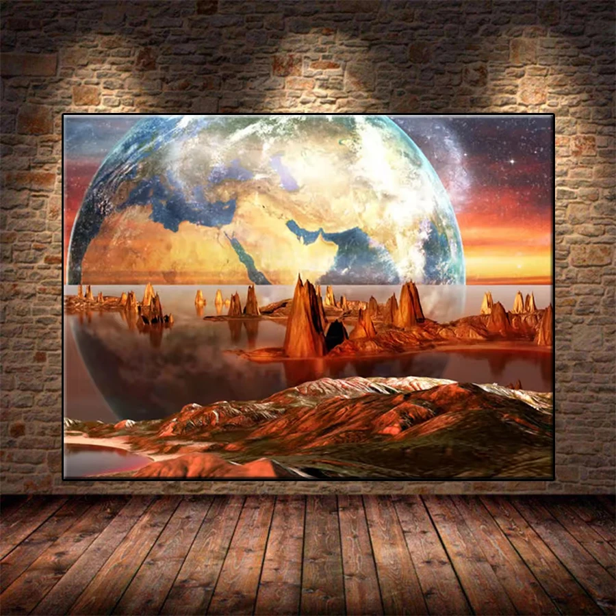 New 5D Diamond Painting Kit New Space Universe Planet Landscape Diamond diy Embroidery Mosaic Adult Decoration Home Gift