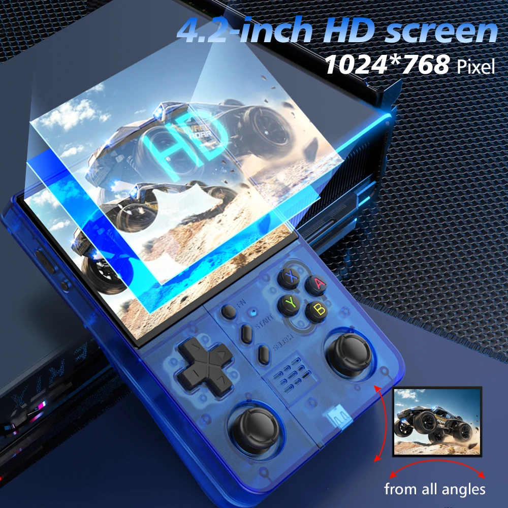 2026 New R40XXpro max Retro Handheld Console 4.2 Inch HD IPS Screen, Built-in WiFi Portable Video Player, Classic Games