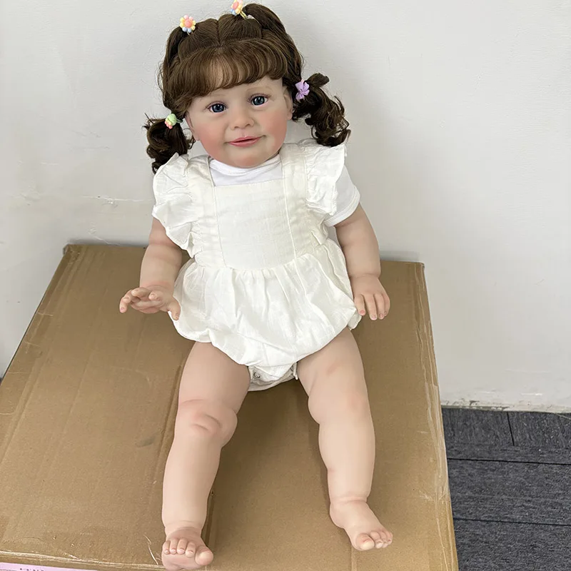 25インチの複数の着せ替えオプションがあるリアルで可愛いゾーイ・リボーンドール、複数層塗装、手植えの髪、血管も見える