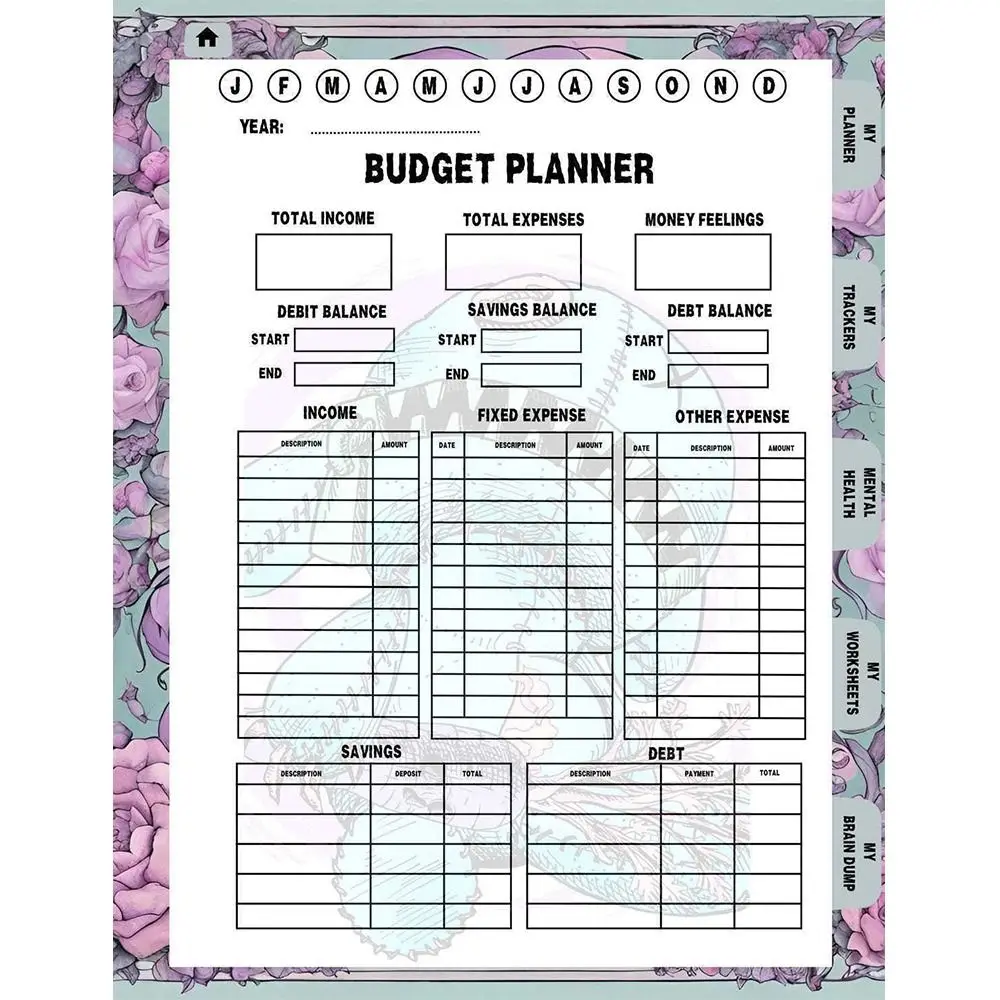 Pastel Pastel Goth ADHD Planner Goth Anime-Inspired ADHD Planner Canva-Friendly Productivity 43-Page Editable Organizer for Edit