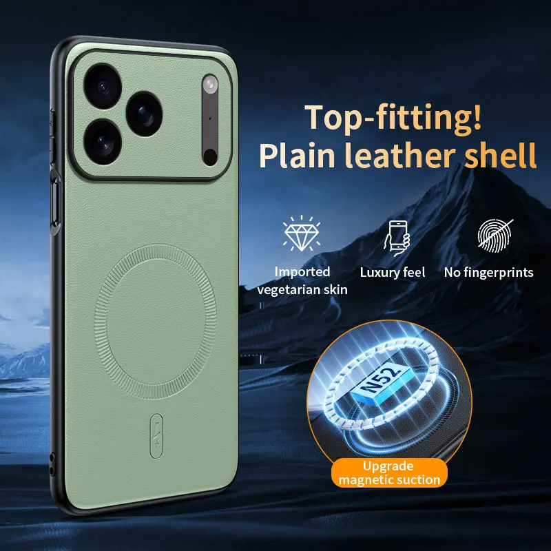 Für iPhone 18 Pro Max Hülle Magnetische Leder-Schutzhülle Für iPhone 17 Pro 18 Pro Max Anti-Fingerabdruck Rutschfest PC+TPU – Detail 27