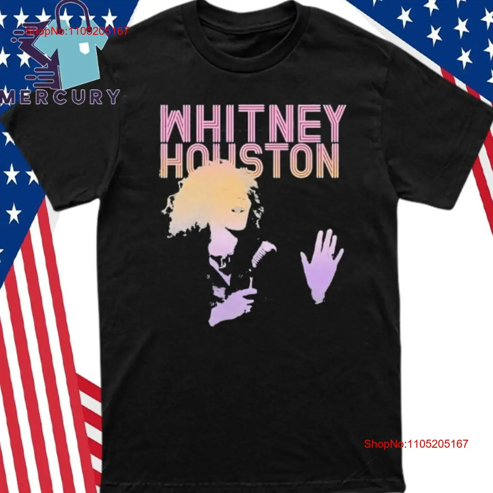 Whitney Houston The Voice T Shirt vintage Washed Versatile fashion Breathable Unisex Slightly homme Comfortable graphic