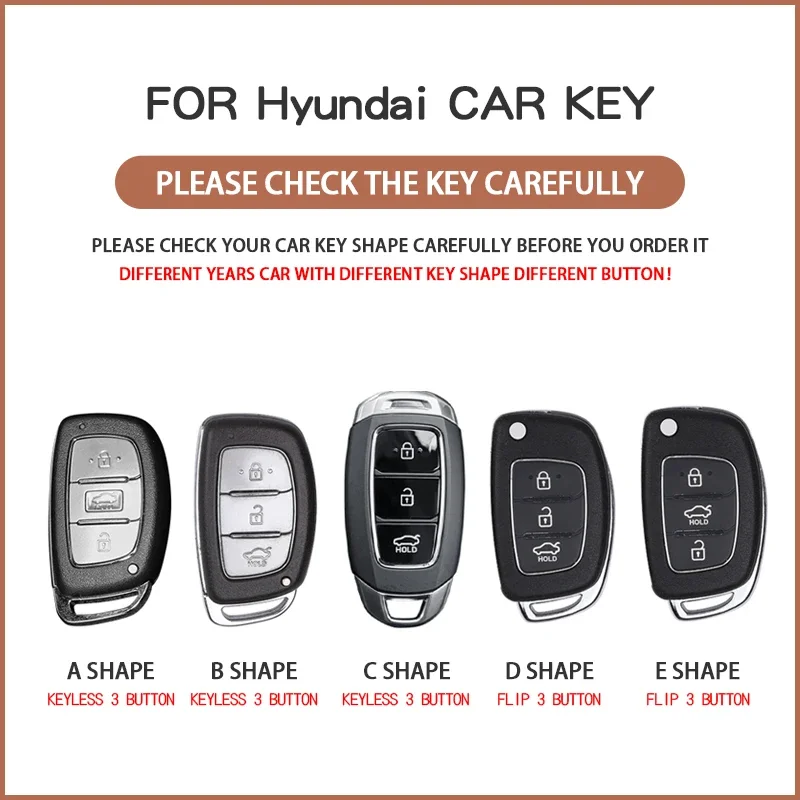 Car Key Case Cover for Hyundai Creta I40 I20 IX25 IX35 IX45 I10 I30 HB20 Elantra Solaris 2022 Sonata Santa Fe Tucson Accent 2021