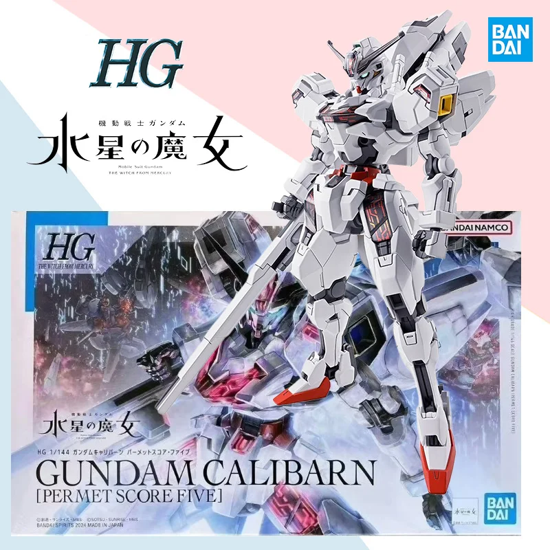 

Bandai original HG 1/144 TWFM The Witch From Mercury GUNDAM CALIBARN PERMET SCORE FIVE anime assembly model collection ornaments
